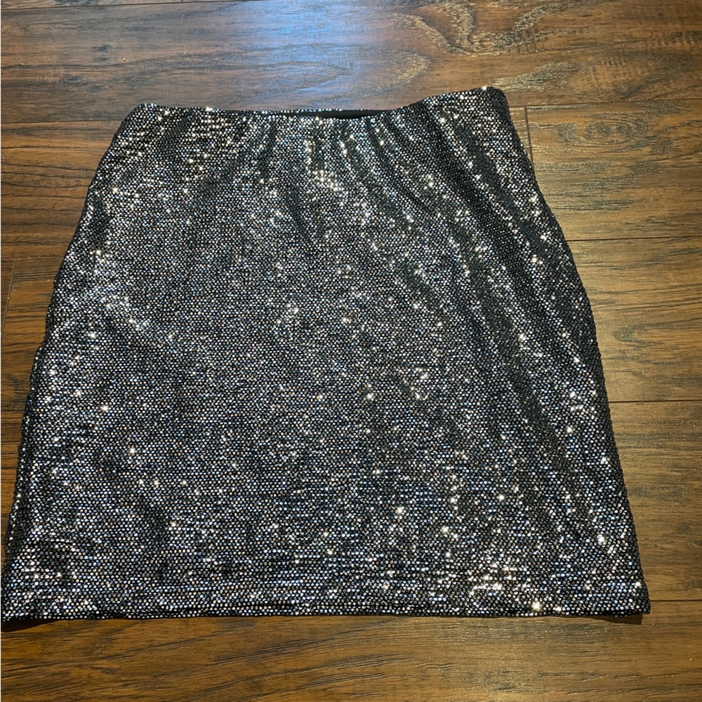 Silver Reflective Disco Mini H&M Mini Skirt